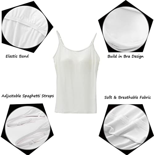 Canotta Con Reggiseno Incorporato Donna - Viscosa E Elastan, Reggiseno Senza Ferretto, Spalline Regolabili