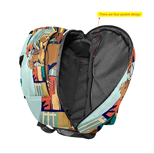 Girls Backpack For Teen Kid Lightweight Travel School Bag A Kid In Barrel Racing Competition Pattern Casual Daypack Laptop Backpacks For Men Women #TOP5