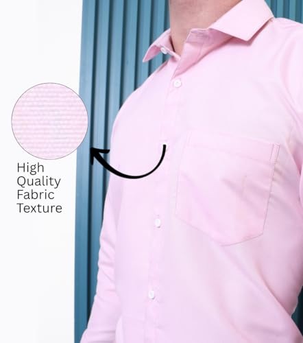Image of CONTRARY Men's Pure Cotton Solid Stylish Casual & Formal Wear Shirt | Stylish Regular Fit Full Sleeve Comfortable Office Party Trendy Shirt - Multi Color