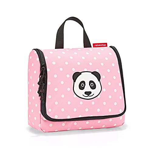 reisenthel toiletbag Kids Panda dots pink - praktischer Kulturbeutel mit Haken, wasserabweisendes Material