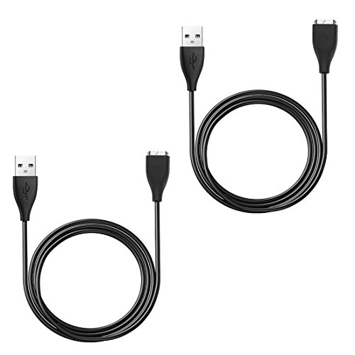 EveShine 2Pcs Fitbit Surge Charger, [Extra Length] 3.3ft /1M Replacement USB Charging Cable for Fitbit Surge Bracelet Wristband Super Watch Smart Watch