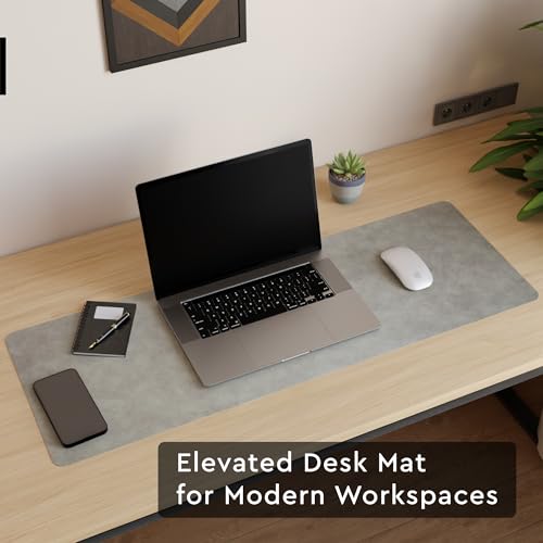Image of Encasa XO Leather Dining Table Runner | Water & Heat Resistant Double-Layer Runners | Wipeable & Durable Table Runner for Centre Table | 30x85 cm - Grey & Blue