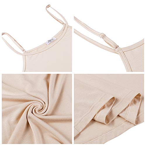 Joyaria Womens Bamboo Jersey Soft Full Slip Chemise/Lingerie/Nightgown/Under Dress/Undergarment Cotton Petite Nude S #TOP6