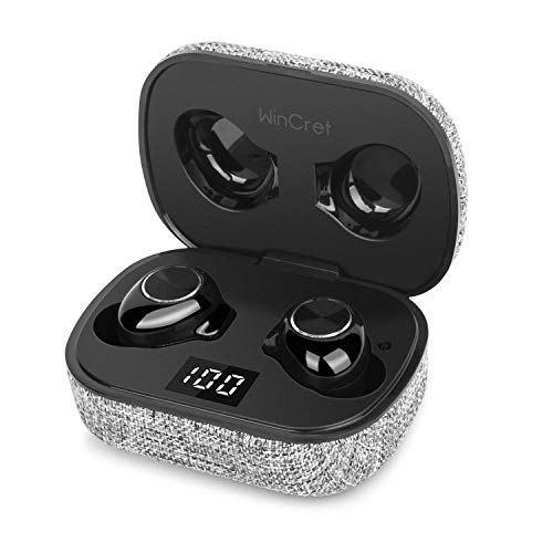 WinCret Ecouteur Bluetooth 5.0 sans Fil Sportifs Oreillette avec Waterproof IPX5 Écouteurs stéréo avec HD Microphone et boîtier de Chargement Casque Sport pour iOS Android