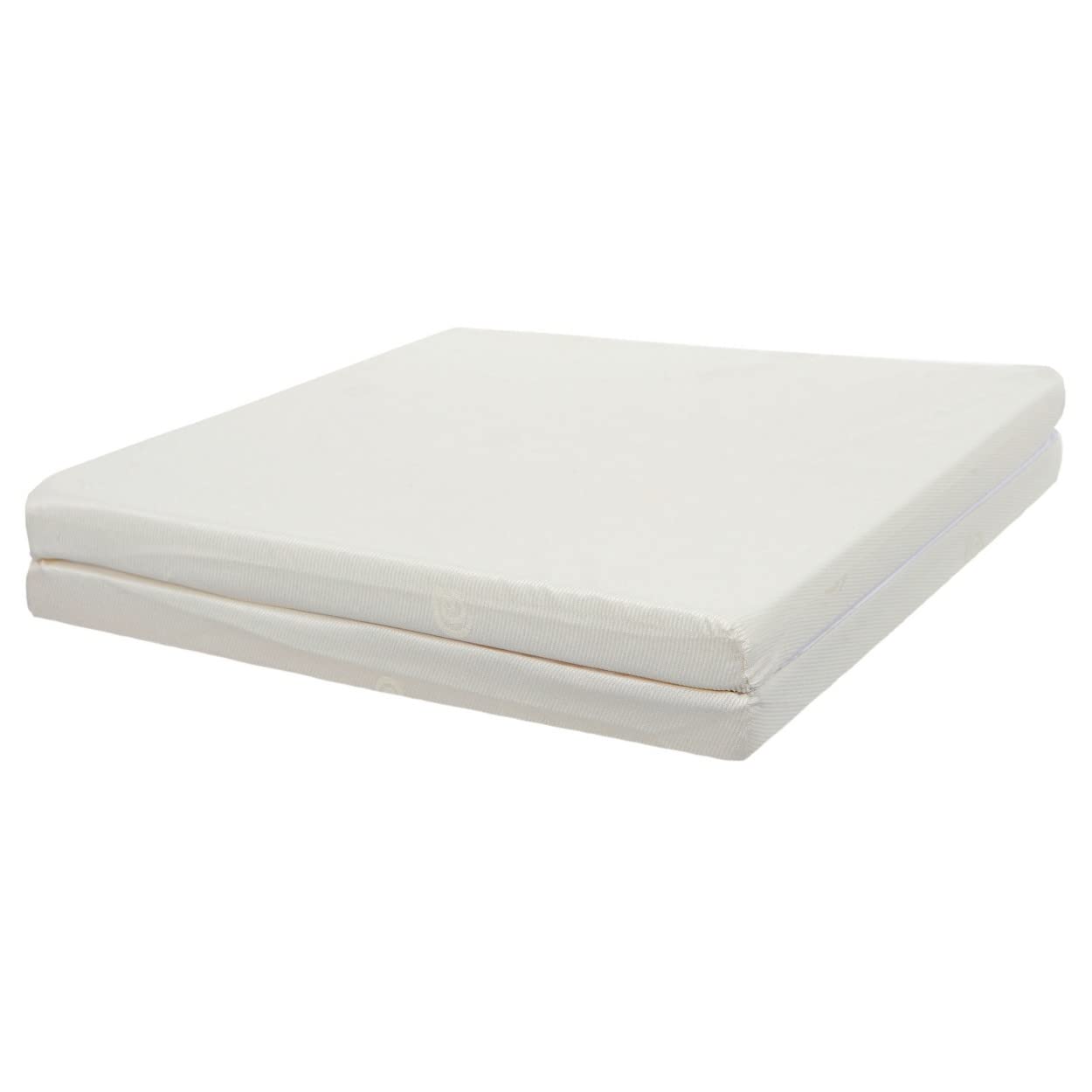 TINÉO - Matelas de Voyage Bébé - Pliant 2 Parties - 60x120 cm - Épaisseur 4 cm - Idéal Couchage D'appoint - Déhoussable - Densité 900g/m3 - Fabriqué En France