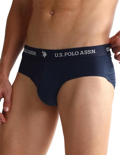 Image of U.S. Polo ASSN. Mens OEB09 Elasticized Waist Underwear Briefs - Pack of 2