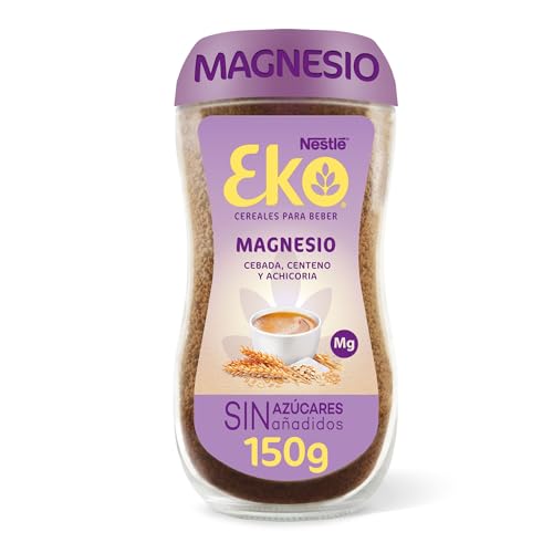 EKO MAGNESIO, cereales solubles para beber sin azúcares añadidos, frasco de vidrio, 150 g (Paquete de 1)