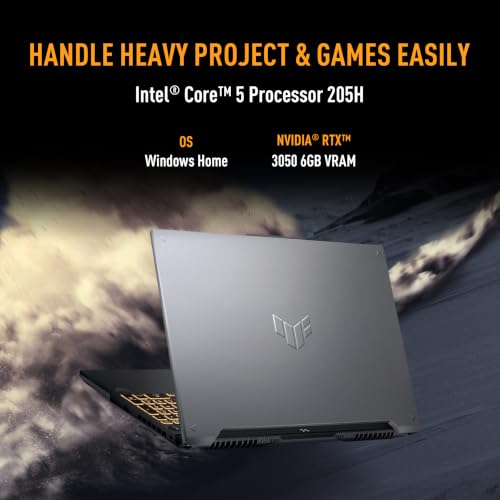 Image of ASUS TUF F16 (2026),Intel Core 5 205H (Series 2),RTX 3050-6GB,16GB RAM (Upgradeable),512GB SSD,FHD+,16 inch(40 cm),Win 11,M365 Basic(1Y),Office 2024,Mecha Gray,2.2 Kg,FX607VJR-TU325WS,Gaming Laptop