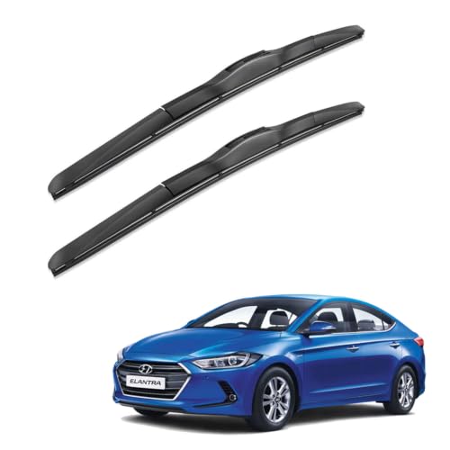 Image of Oshotto Frameless (O.E.M Type) Wiper Blades Compatible with Hyundai Elantra (24 inch / 16 inch)