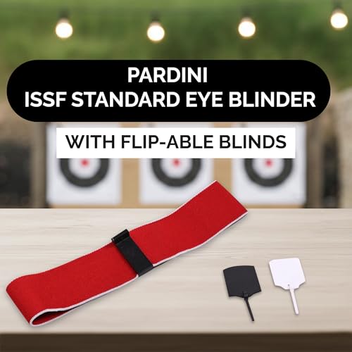 Image of Pardini Shooting Headband Eye Blinder | Adjustable ISSF Standard Design with 2 Flippable Blinds for Archery & Pistol Sports | Enhanced Focus & Eye Protection | Lightweight & Comfortable Fit
