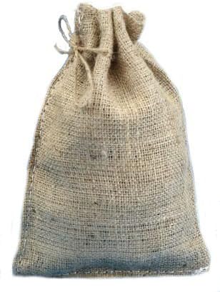 8" X 12" Burlap Bags with Drawstring - Lot of 50