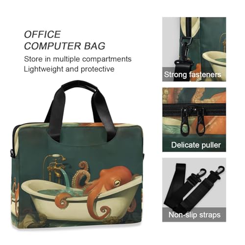 Bolso bandolera para laptop 15.6 pulgadas con asa y correa miniatura 6