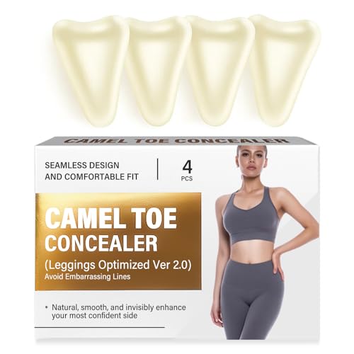 Camel Toe Concealer, 4 Pack Reusable Invisible Coverage for Activewear, Swimsuits & Tight Clothing - Seamless, Waterproof & Breathable Coverage to Hide Awkward Lines