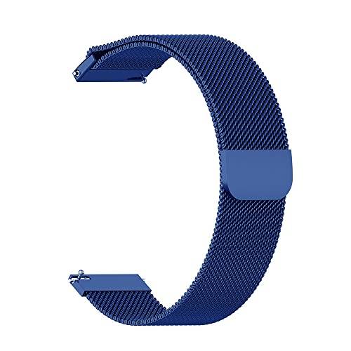 Image of AONES 20mm Magnetic Loop Watch Strap Compatible for Samsung Galaxy Active2 4G 44Mm Metal Chain Watch Band