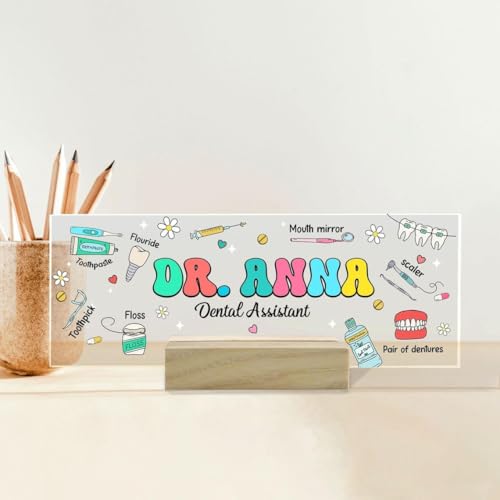 Personalized Dental Hygienist Name Plate