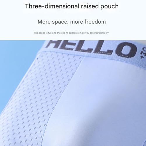 Hello Underwear For Men, Hello Mesh Mens Underwear, Ice Mens Breathable Boxers Underwear, Multipack2