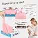 Covfresh Odor Sealing Diaper Disposable Bags with Tie Handle, 200 count | Large Capacity, Unscented & Durable Diaper Trash Bags for Home & Baby Travel Use (Color:Pink)