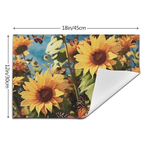 Sets de table tissés lavables parfaits pour les repas en extérieur - 6