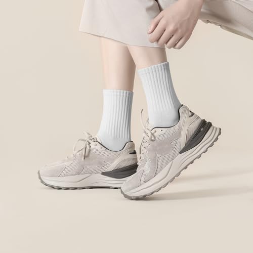 Image of VWU Women Men Crew Socks Cotton Dress Socks Ankle Neutral Casual Gilr Boy Solid Color Crew Socks SIze 5-12
