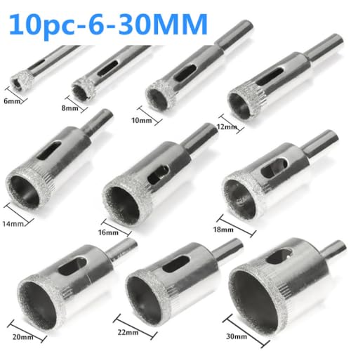 Set de 10 piezas brocas para azulejo y cerámica miniatura 2