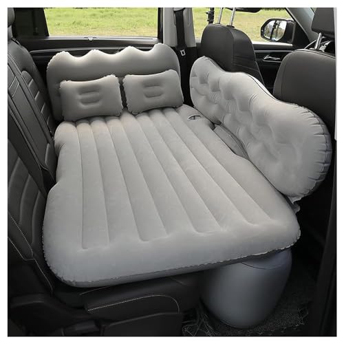 HALOUJQK Colchón de Aire para Coche, para Nissan Navara (2016+) Plegable Colchoneta Inflable Individual para Asiento Trasero con Bomba de Aire Accesorios Coche,A/Gray