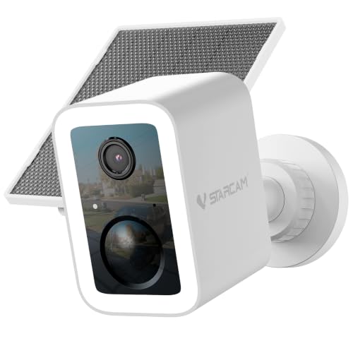Image of VSTARCAM 2K Solar Security Camera Outdoor Wireless with 5200mAh Battery & Solar Panel, Spotlight & Siren,WiFi 6,IP66，Magnetic Quick Mount No Drill Installation,