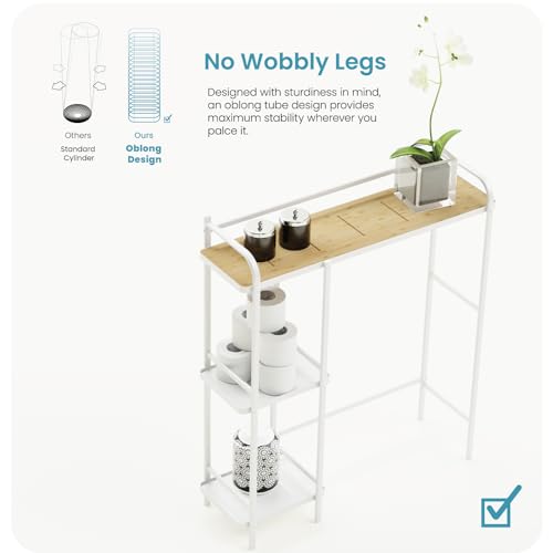 Image of Home Zone Living Over-the-Toilet Bathroom Storage Cabinet Organizer