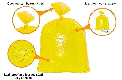 VENOM Bio Hazard/Bio-Medical Waste Bag in 51 Micron Thickness Use For Medical Waste|Dustbin Bag|(As Per Govt. Standards), 19 X 21 Inches (Size) Red -12 Pcs|Yellow-12 Pcs|Blue-12 Pcs (Pack of 36) - Image 5 thumbnail