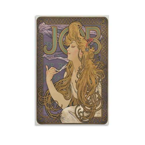 Poster vintage Alphonse Mucha Job : photo murale déco chambre 40x60 cm