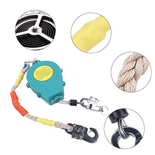 23Ft Self Retracting Lifeline Lanyard Protect Safety Harness Fall Protection，With Alloy Steel Hook & Steel Wire Rope #TOP6