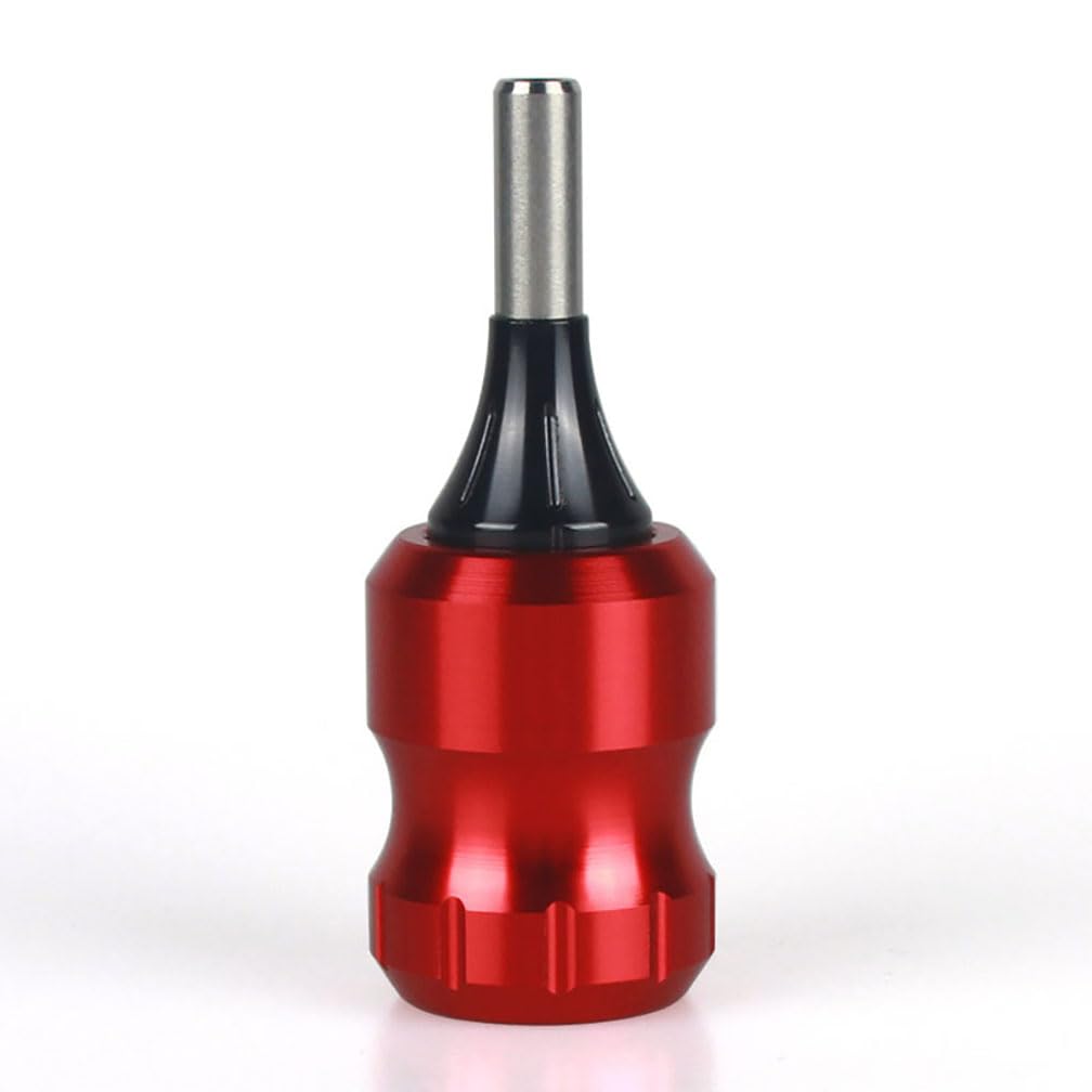 Agarre de agujas de cartucho de tatuaje de aleación de aluminio de 32mm con varilla de impacto para todos los cartuchos para tatuar agujas (Púrpura)
