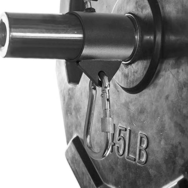 Luwint Mini Barbell Jack/Chain Collars with Loop for Weightlifting Deadlift