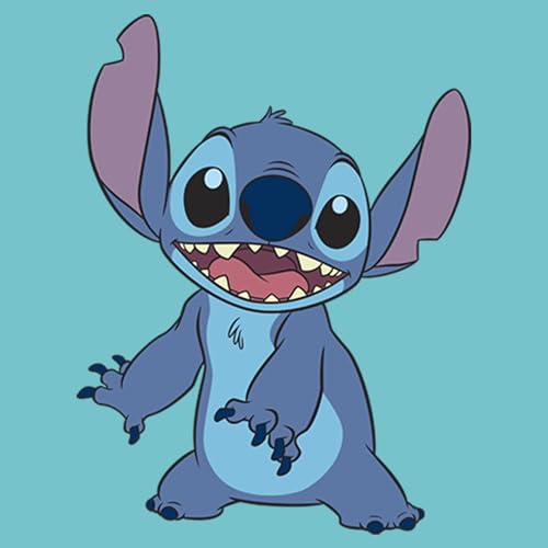 Disney Lilo Basic Stitch Girl's Solid Crew Tee2