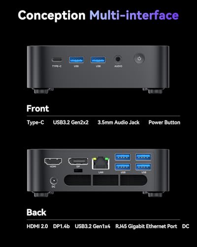 Image of ACEMAGIC K1 Mini PC, AMD Ryzen 4300U 28W Processor, 16GB DDR4 RAM 512GB SSD (Beat 3300U /N150 /N97) Mini Computers 11 Pro, HDMI+DP1.4 Dual 4K UHD, Gigabit Ethernet Mini Desktop PC Black