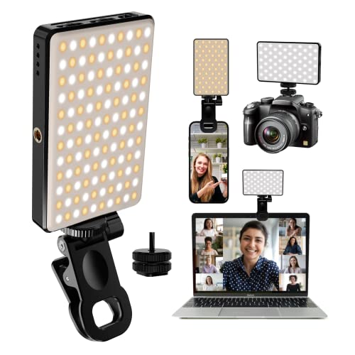 Led Selfie Light, Viok Phone Fill Light With 120 Led & 3000Mah Rechargeable, Stepless Dimmable & Cri 95+, Portable Video Light With Cold Shoe Mount For Tiktok, Vlog, Video Conference, Photography #TOP2