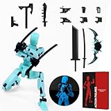 Rolling Art Magnetic Action Figure Set,(Assembly Completed) Model 13 Action Figure Multi-Jointed Movable,Gift Box Packaging, a Great for Loved Ones and Friends(Magnetic Luminous)