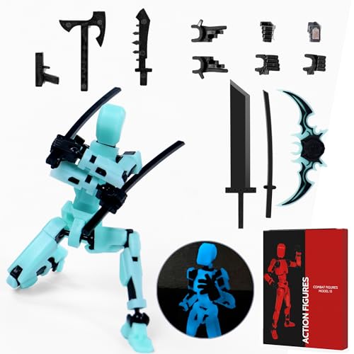 Rolling Art Magnetic Action Figure Set,(Assembly Completed) Model 13 Action Figure Multi-Jointed Movable,Gift Box Packaging, a Great for Loved Ones and Friends(Magnetic Luminous)