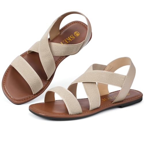 SKETOE Wide Width Elastic Sandals