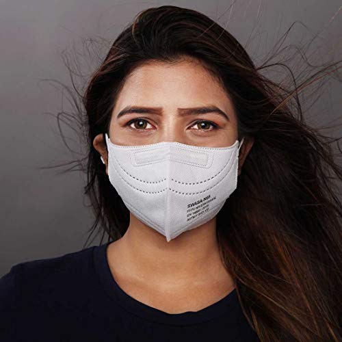 Image of SWASA FFP2 Certified Respirator (White, N95 Filter, Pack of 1)