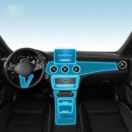 Película transparente TPU para consola central interior de coche Mercedes CLA