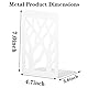 Buchstützen Metall, Buchhalter Regal-1 Paar Bookend Holder mit rutschfeste Bücherstopper für Schule Zuhause Büro (Weiß)
