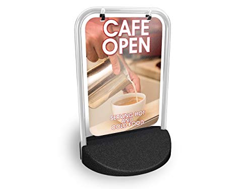 Cafe Open Eco Swinger Pavement Sign MEGA Listing Outdoor Street Advertising Display…