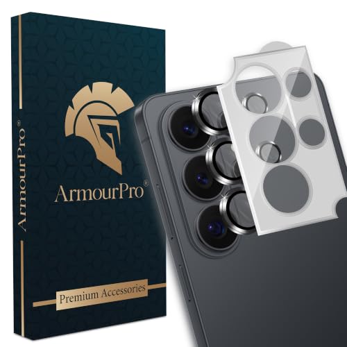 Image of ArmourPro Camera Lens Protector for Samsung Galaxy S26 Ultra with Auto Alignment Installation Frame, AR+AF Coated Tempered Glass Camera Rings, Anti-Scratch, Case Friendly | Black