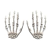 Halloween Skeleton Hands -Fake Human Hand Bone Realistic Life Size Zombie Party Terror Scary Props Decorations