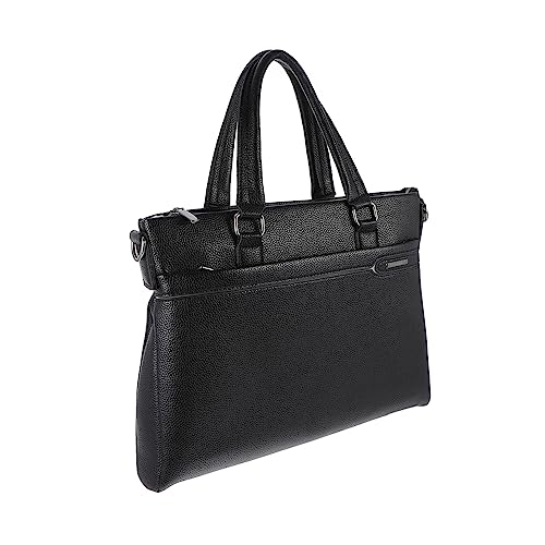 Lurrose Bolso de Mano de Negocios para Hombre Cuero PU Maletín para Ordenador Bolsa de Almacenamiento para Laptop para Profesionales y Estudiantes