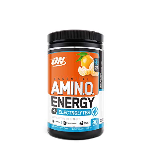 Optimum Nutrition Essential Amino Energy + Electrolytes, Tangerine Wave, Keto Friendly BCAAs, Preworkout