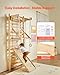 VEVOR Swedish Ladder Wall Gym, 10-Level Solid Wood Indoor Jungle Gym, 220lbs Loading Indoor Playground Climbing Ladder for Kid Adults, Gymnastic Stall Bars with Pull-Up Bar - Ideal Gift for Boys Girls