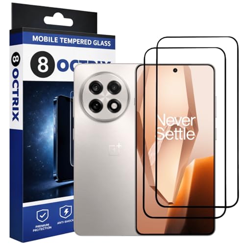 Image of Military-Grade Tempered Glass Screen Protector Compatible for OnePlus 13R with Edge to Edge Coverage - Case Friendly, Anti-Scratch & Bubble-Free Installation Kit (Pack Of 2)