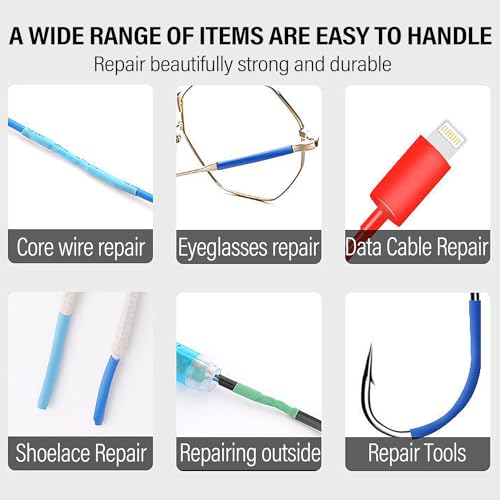 URBEST 530 Pcs 2:1 Heat Shrink Tubing Tube Sleeving Wrap Cable Wire 5 Color 8 Size (530Pcs Heat Shrink Tube)