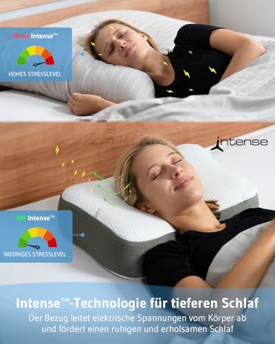 Nackenkissen Re-Charge Intense, Ergonomisches HWS Seitenschläfer-Kissen, Hochwertiger Memory-Foam...